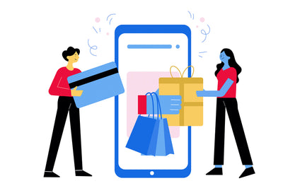 Couple Purchasing A Present Online - Illustrations d11172207