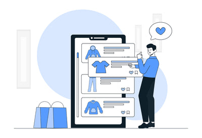 Online Shopping Outline Illustration