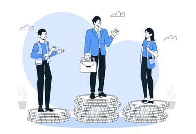 Salary And Wage Outline Illustration