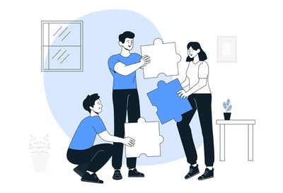 Teamwork Outline Illustration